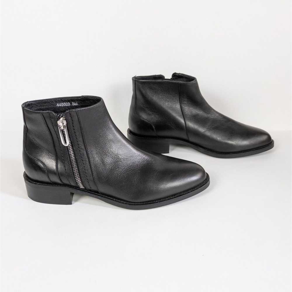 AQUATALIA Nadie Black Leather Ankle Booties Side … - image 3