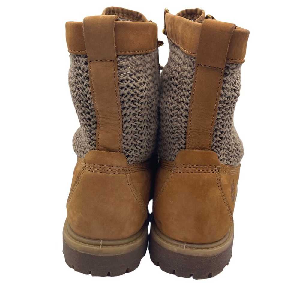 Timberland Crochet Hi Open Weave Woven Knit Tan L… - image 3