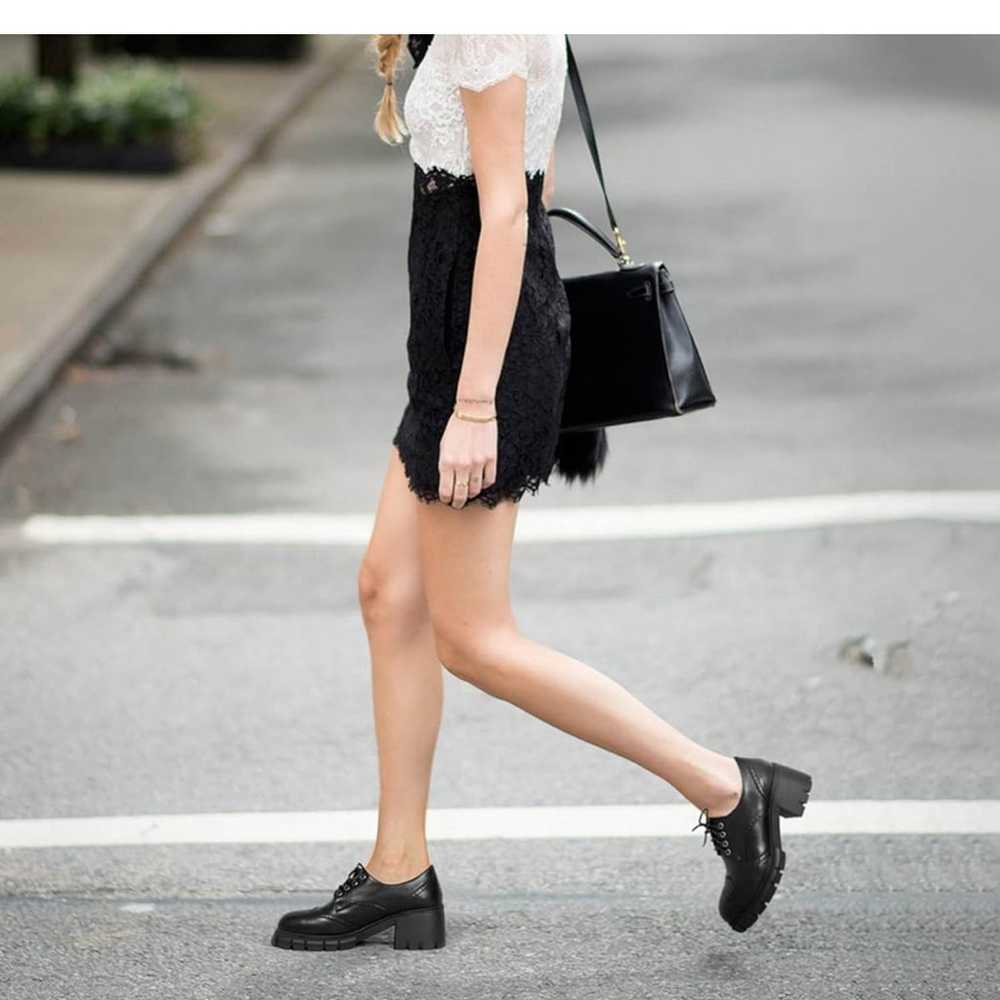 Platform Oxford Shoes for Women Chunky Block Heel… - image 2