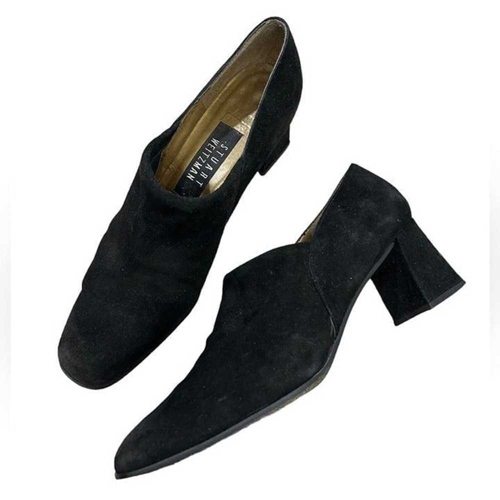 STUART WEITZMAN Vintage Black Suede Osopaco Close… - image 1