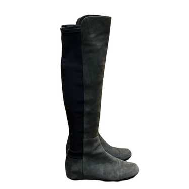 Stuart Weitzman Lander 50/50 Gray Suede Stretch Over high quality The Knee Boots Size 6.5