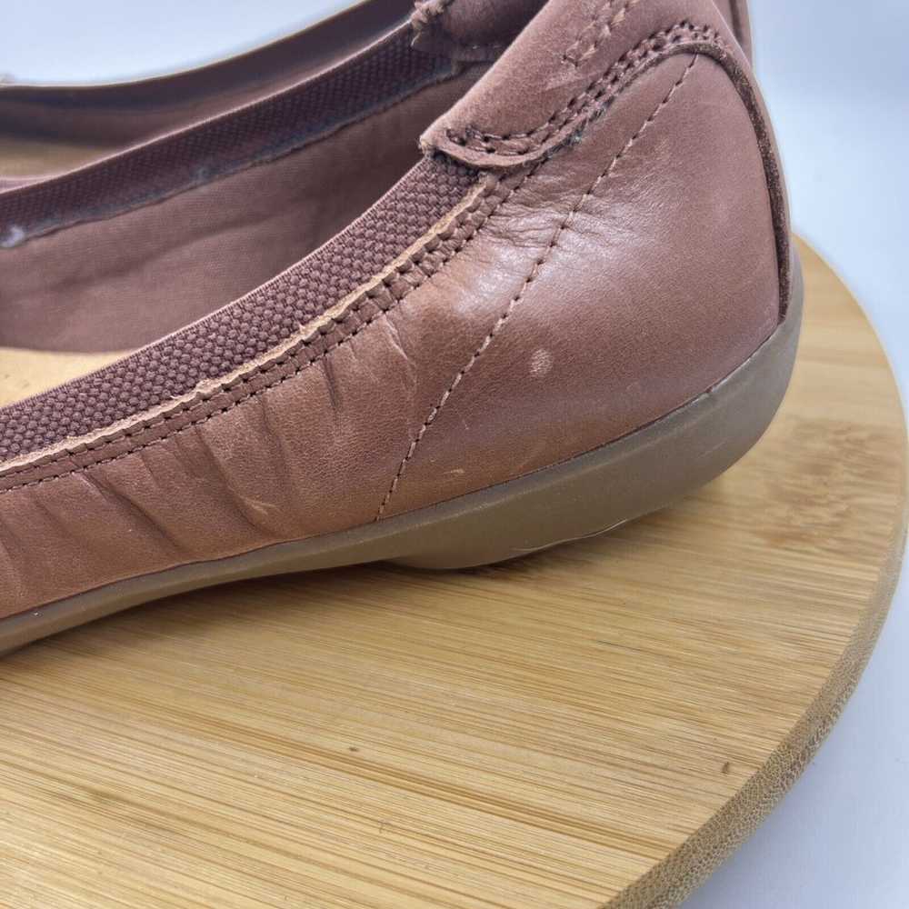 Clarks Collection Sz 10 Leather Ballet Flats Mead… - image 5