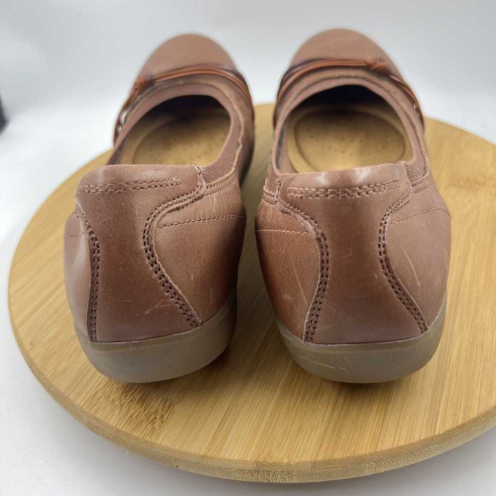 Clarks Collection Sz 10 Leather Ballet Flats Mead… - image 6