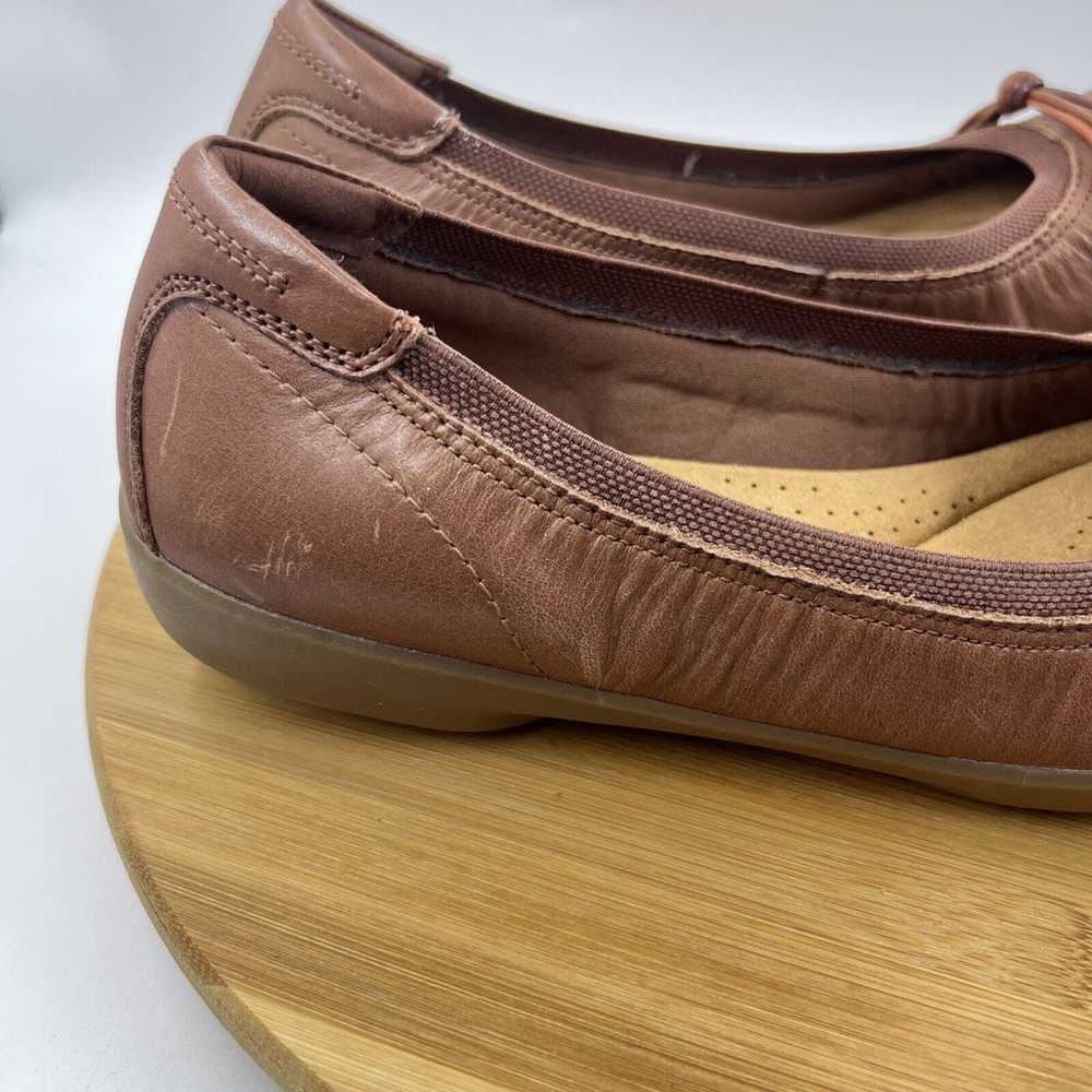 Clarks Collection Sz 10 Leather Ballet Flats Mead… - image 7