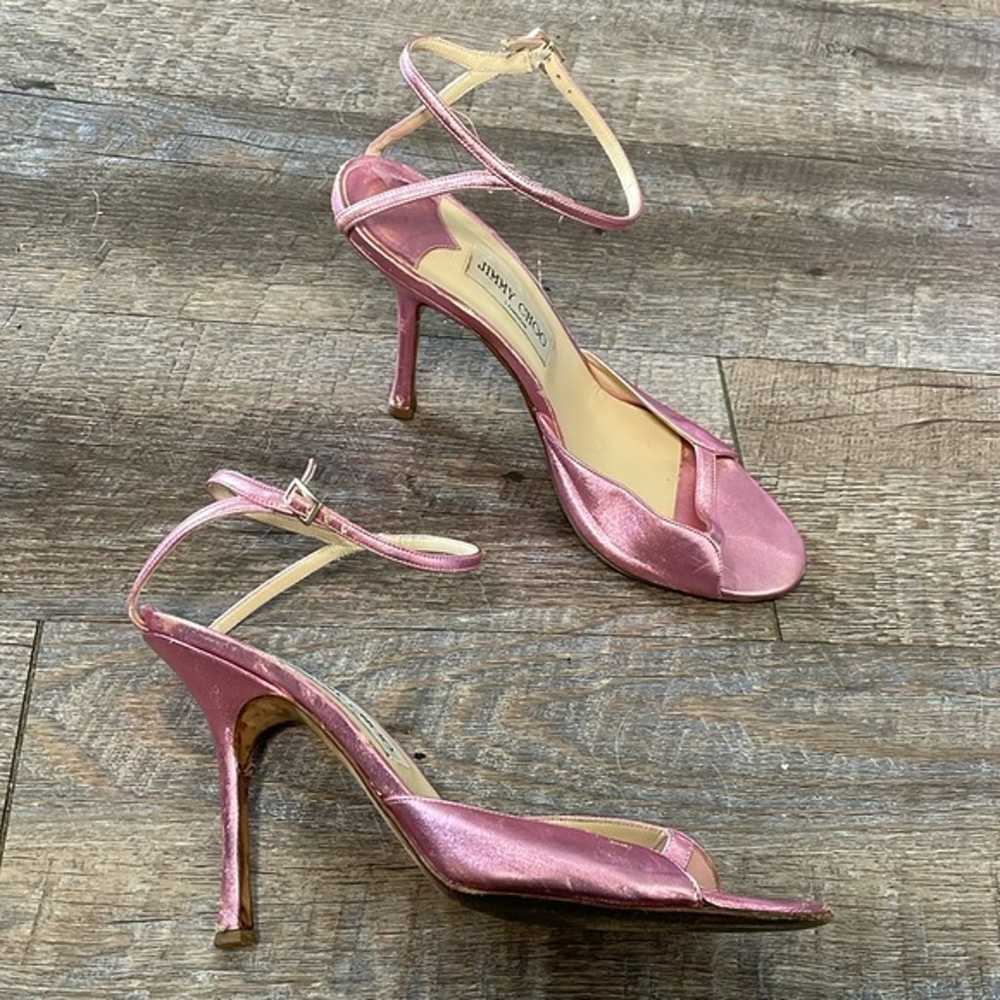 Jimmy Choo Coupe pink Metallic stiletto heels - image 1