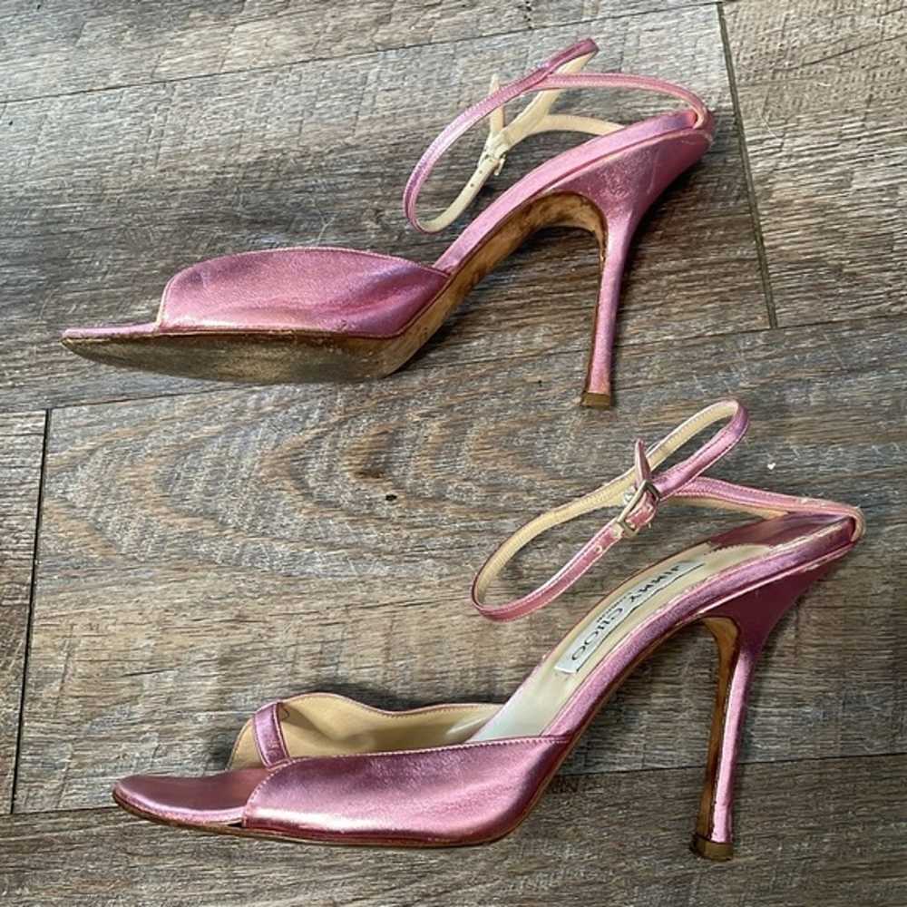 Jimmy Choo Coupe pink Metallic stiletto heels - image 5