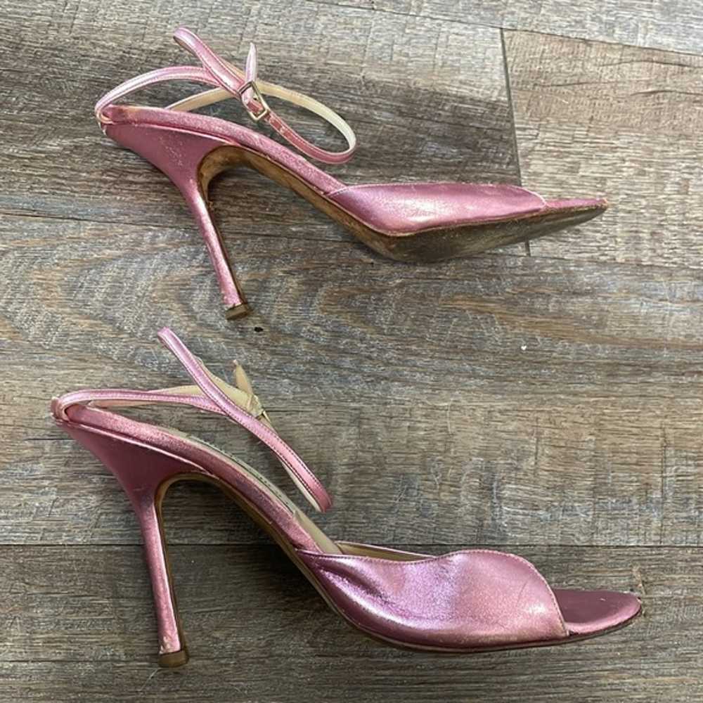 Jimmy Choo Coupe pink Metallic stiletto heels - image 7