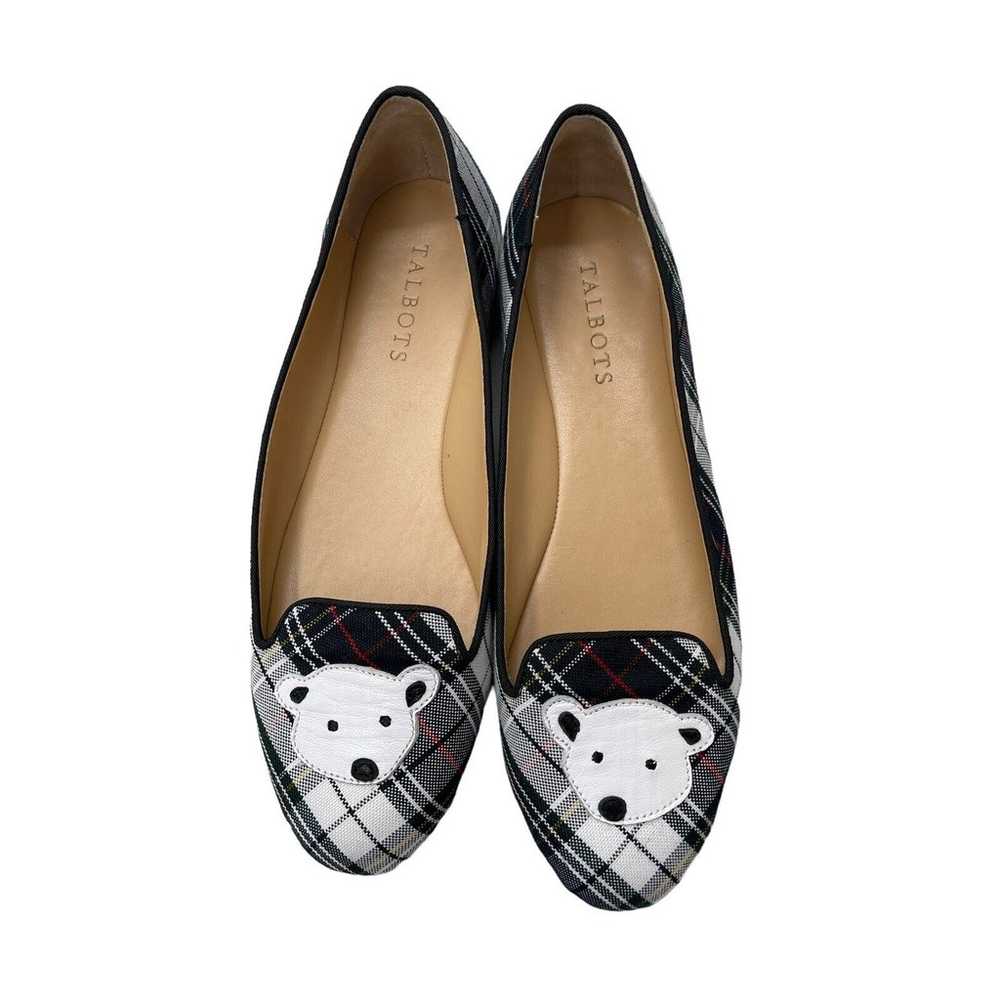 Talbots Flats Georgina Tartan Plaid Polar Bear Si… - image 1