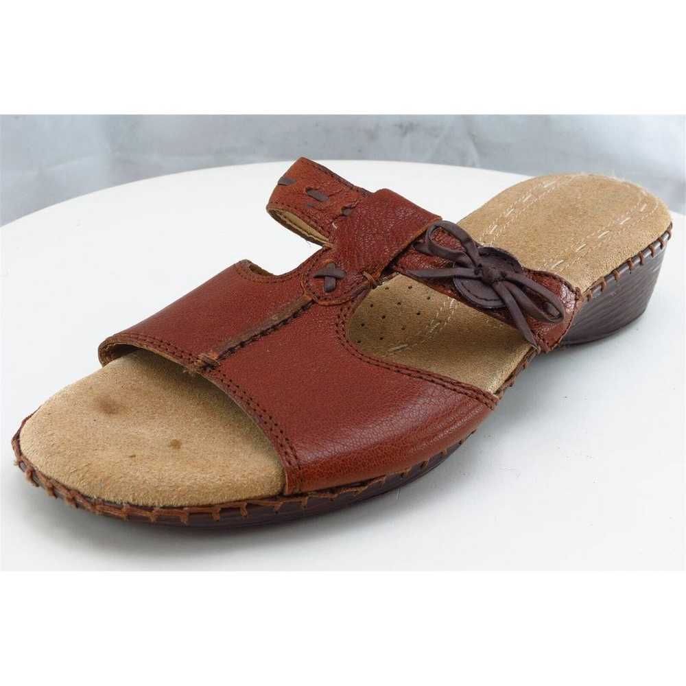 Naturalizer Sz 8 M Brown Slide Leather Women Sand… - image 1