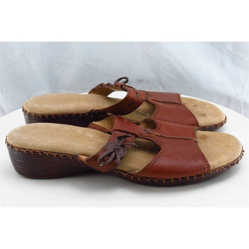 Naturalizer Sz 8 M Brown Slide Leather Women Sand… - image 4