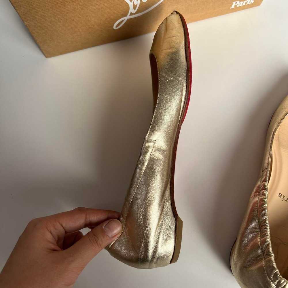 Christian Louboutin Pumps Open Toe Gold Size 39 B… - image 5