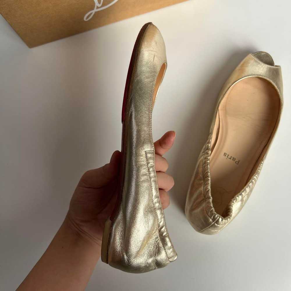 Christian Louboutin Pumps Open Toe Gold Size 39 B… - image 8