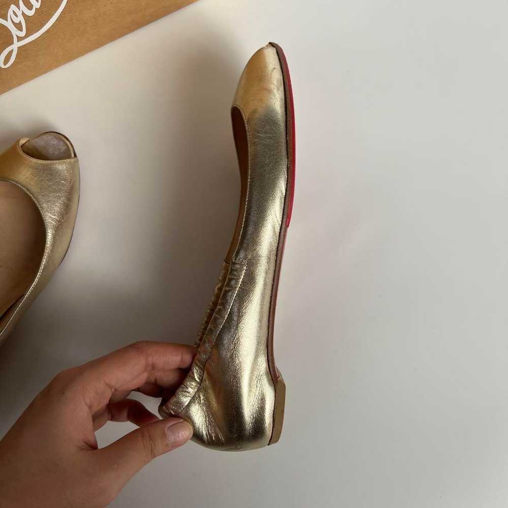 Christian Louboutin Pumps Open Toe Gold Size 39 B… - image 9