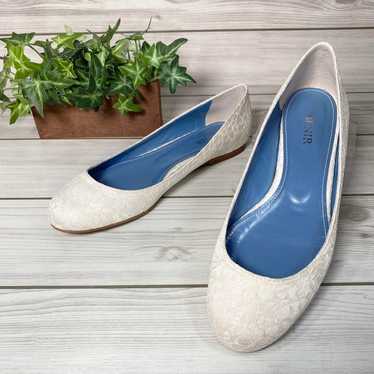 554【Excellent Condition】BENIR Flat Lace Pumps Wedd