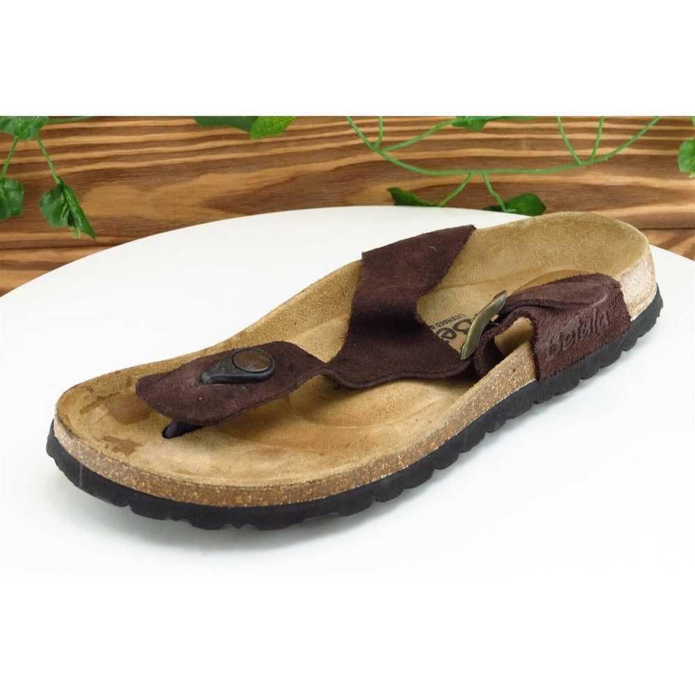 Betula Sz 8 M Brown Thong Leather Women Sandals - image 1