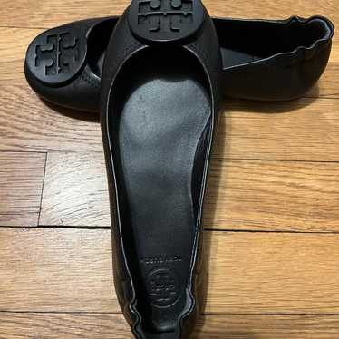 Tory Burch Black Minnie Ballet Flats Size 5.5 - image 1