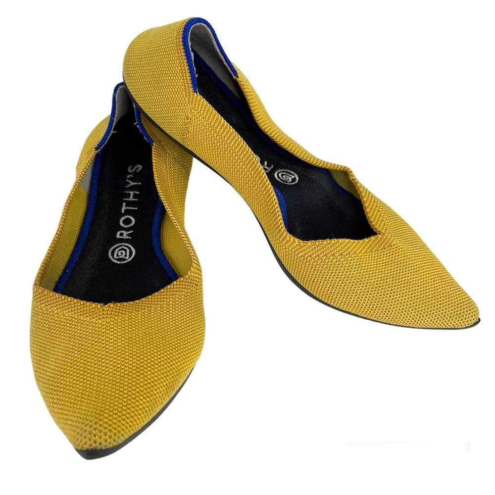 Rothy’s The Point Slip-On Flats Marigold Yellow G… - image 1