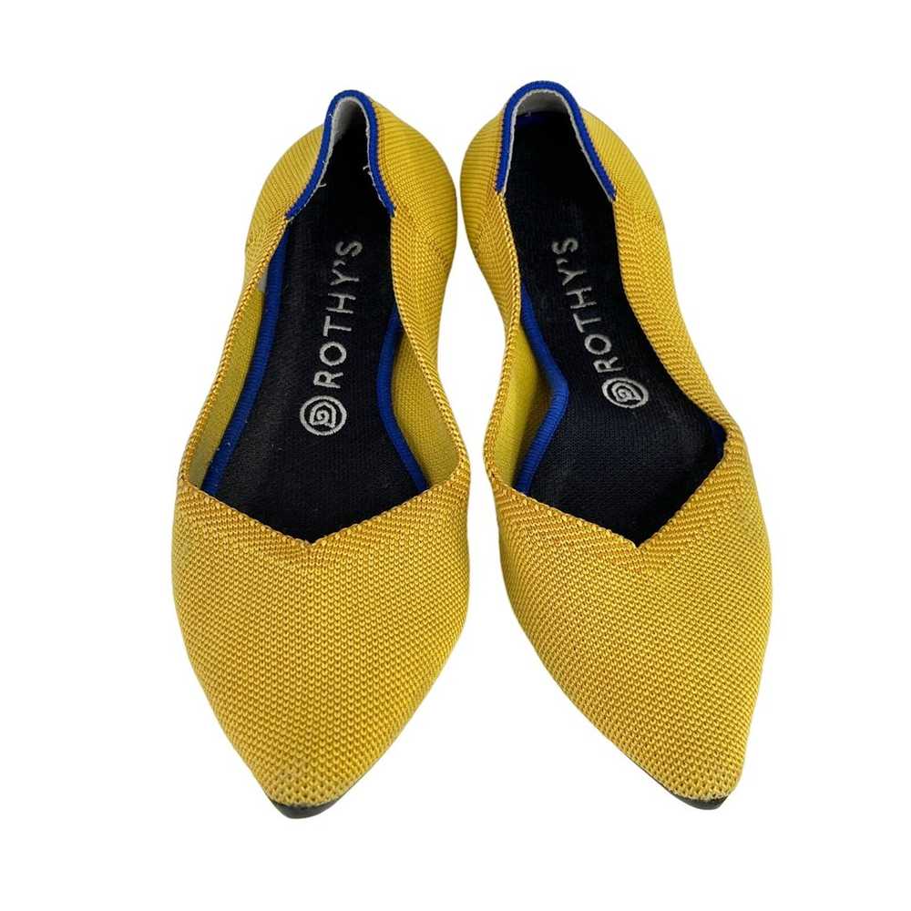 Rothy’s The Point Slip-On Flats Marigold Yellow G… - image 4