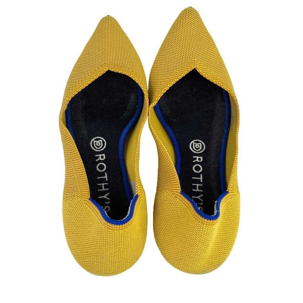 Rothy’s The Point Slip-On Flats Marigold Yellow G… - image 6