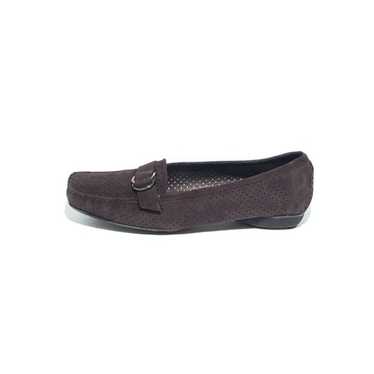 Stuart Weitzman Loafer Flats Brown Suede Perforate