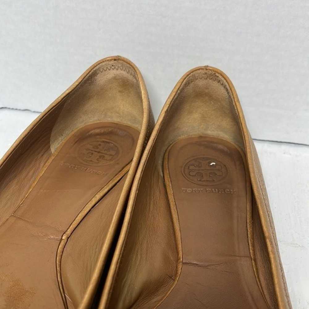 TORY BURCH Brown Tan Camel Leather Ballet Flats R… - image 3