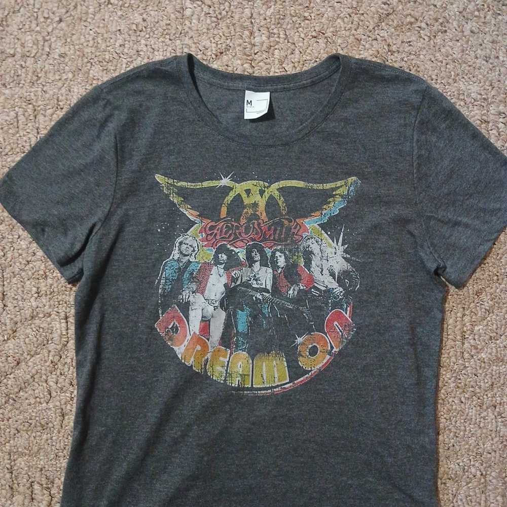 Aerosmith Dream On Concert Tshirt women's size me… - image 5