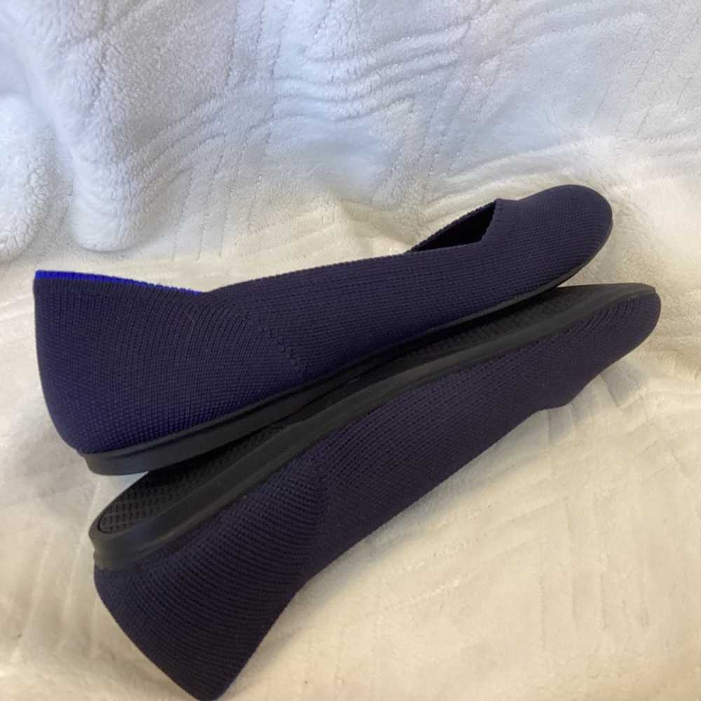 Rothy's The Flat Navy Knit Fabric Slip On Round T… - image 5