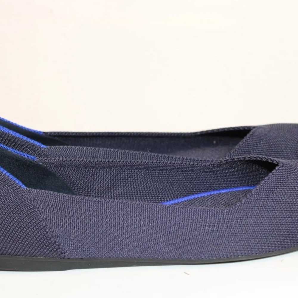 Rothy's The Flat Navy Knit Fabric Slip On Round T… - image 7