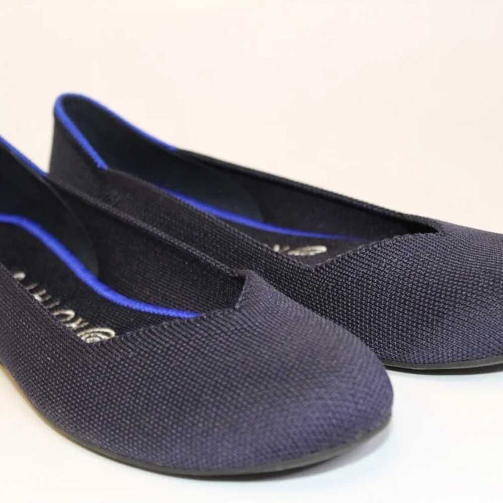 Rothy's The Flat Navy Knit Fabric Slip On Round T… - image 8