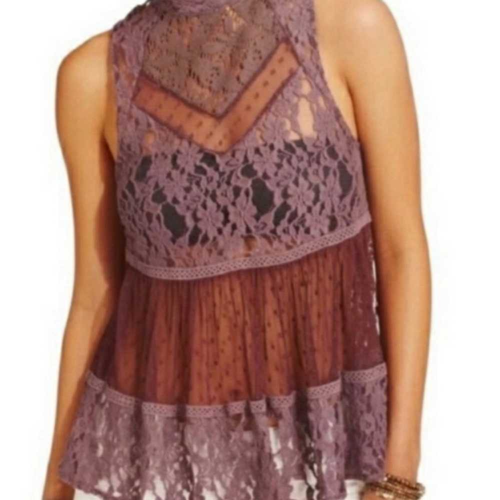 Free People Ladybird Lace Mauve Purple Babydoll P… - image 4