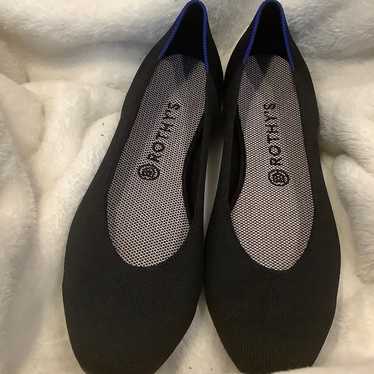 Rothy's The Square Textile Black Flats Comfort Tra