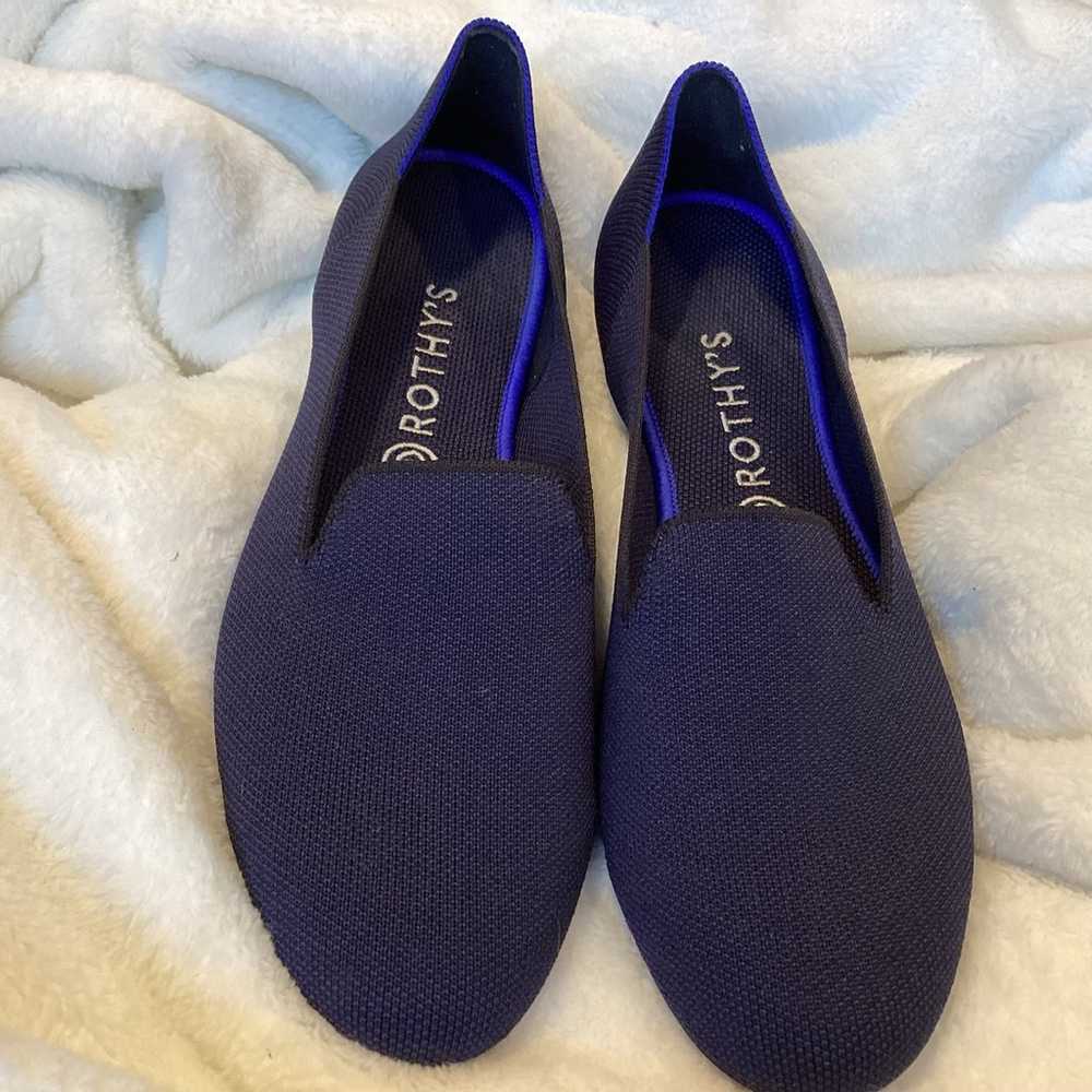 Rothy's The Loafer Navy Textile Slip On Flat Comf… - image 1