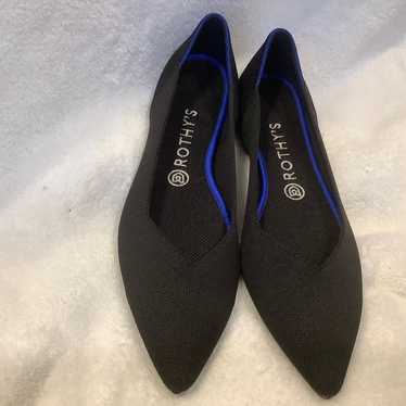 Rothy's The Point Black Solid Knit Fabric Slip On… - image 1