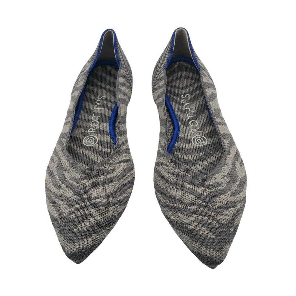 Rothy’s The Point Zebra in Gray Women’s Size 8 - image 5