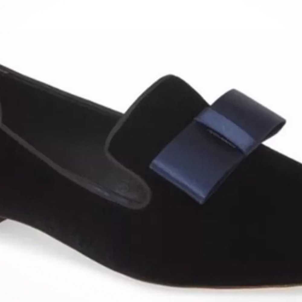 Tory Burch Gigi Bow Velvet Loafer Flats Size 5.5 - image 5