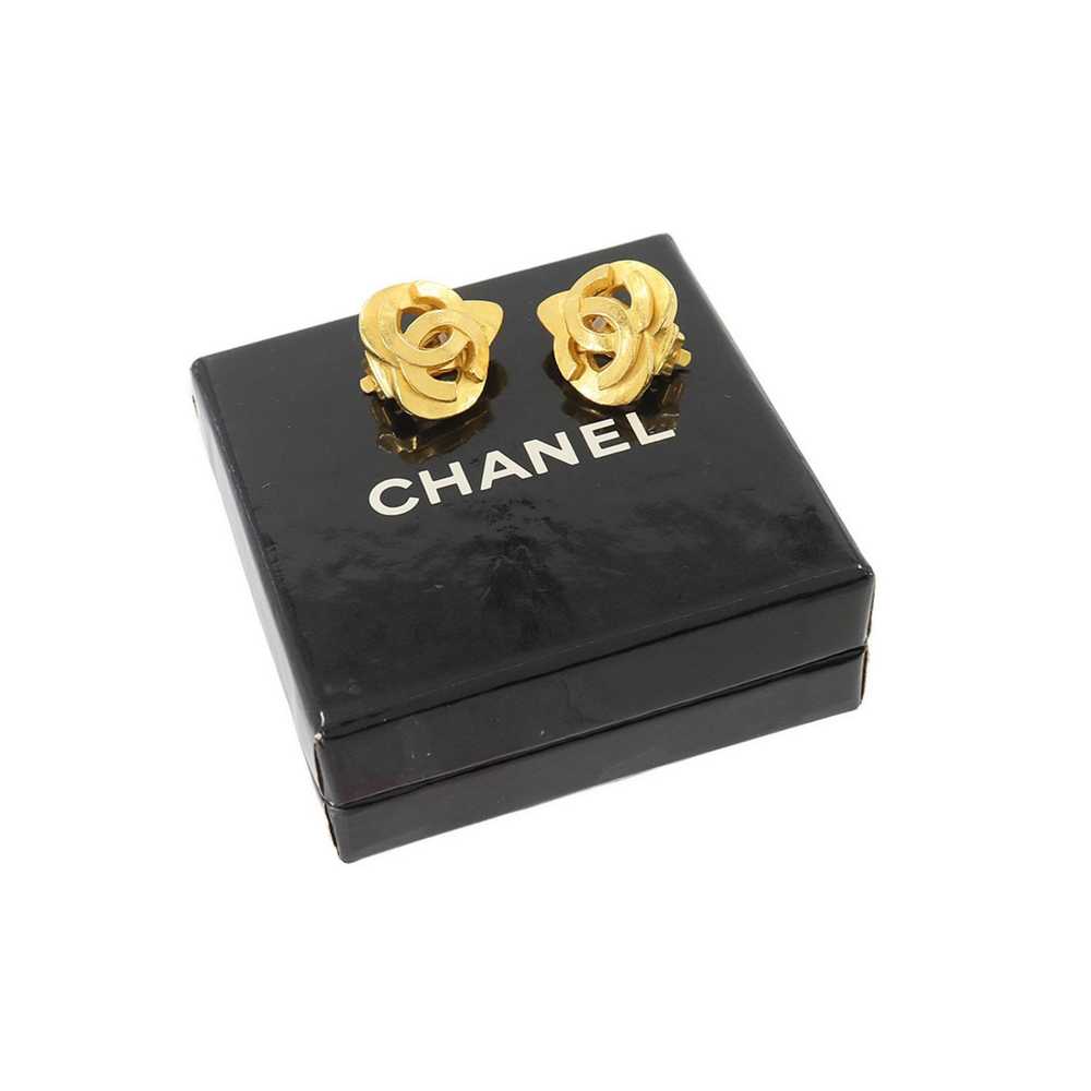 Chanel CHANEL Cocomark Earrings Gold 97P - image 4