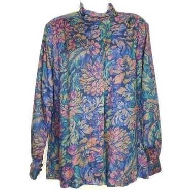 Vintage Pendleton Floral Blouse Sz 12