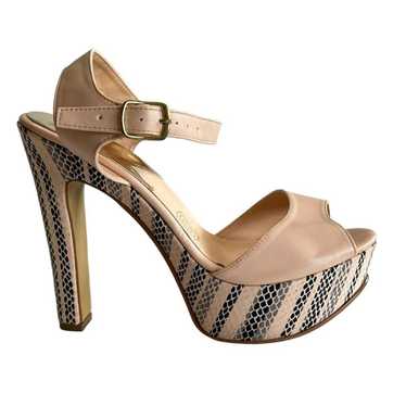 Mundo Terra Nude Pink Snake Print Platform High He