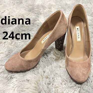 【Excellent Condition】DIANA Diana 24cm Suede Glitte