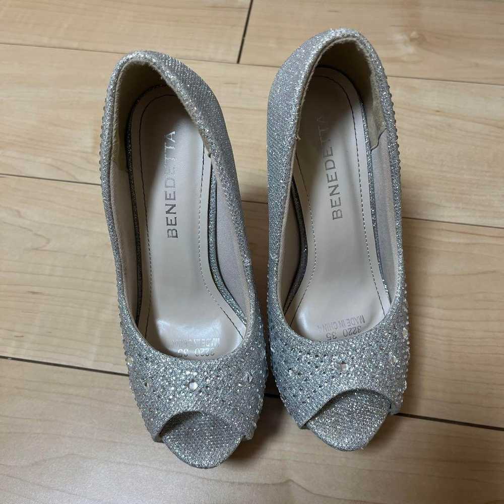 BENEDETTA Silver Bijou High Heels 22.5cm - image 1