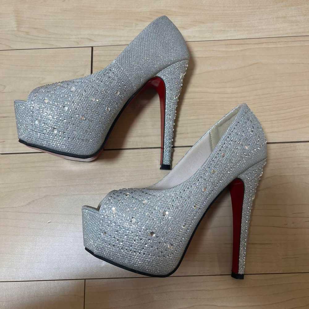 BENEDETTA Silver Bijou High Heels 22.5cm - image 2