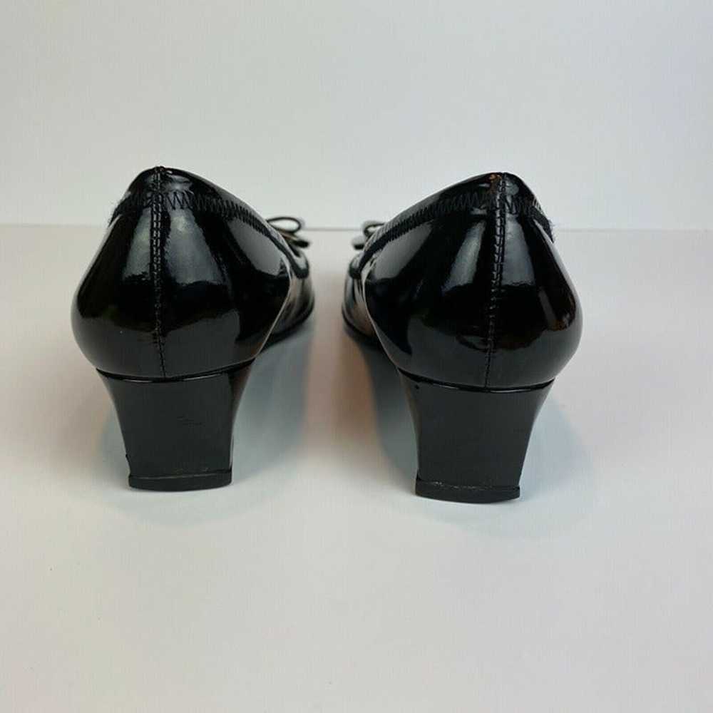 Stuart Weitzman Wedge Heels 5.5 Black Patent Leat… - image 3