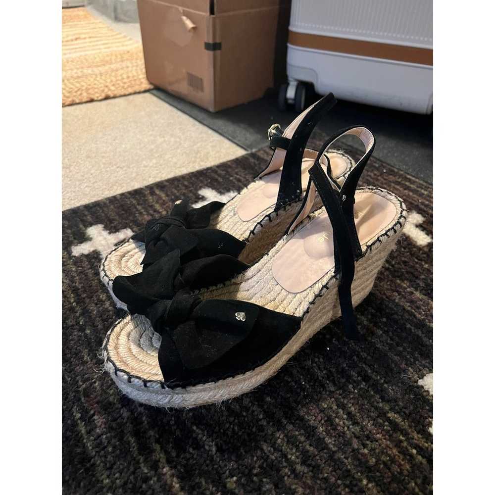 Kate Spade NY Fanni Platform Wedge Espadrille Bla… - image 3