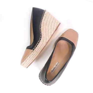 Charles David Glider Espadrille Wedge Pump Black T