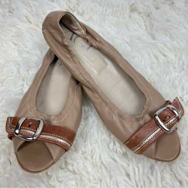 AGL open toe leather shoes