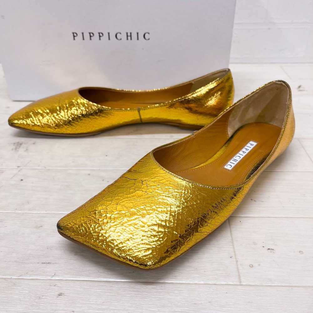 Y110★ Boxed PIPPICHIC pumps with crack finish in … - image 1