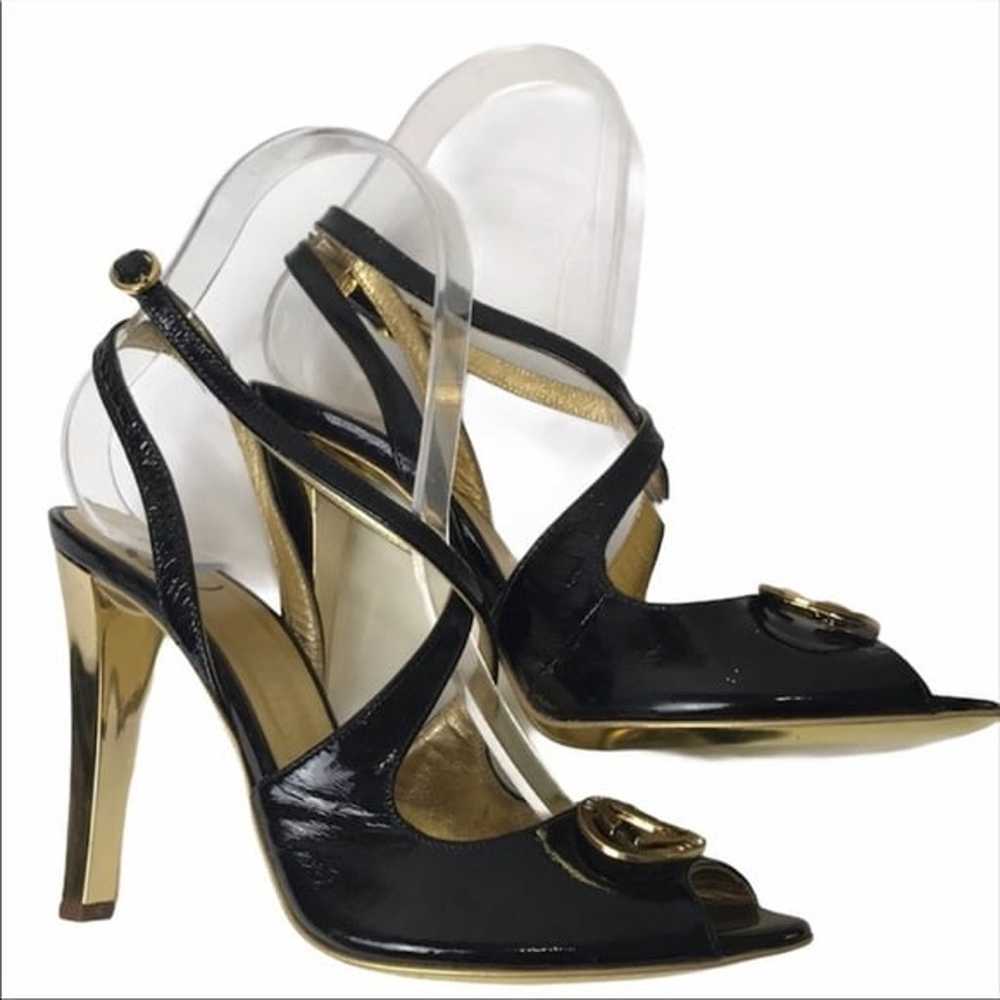 Just Cavalli Black and Gold Heels Size 6.5 - image 1