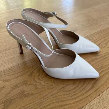 Banana Republic - High Heel Mule Pumps in White