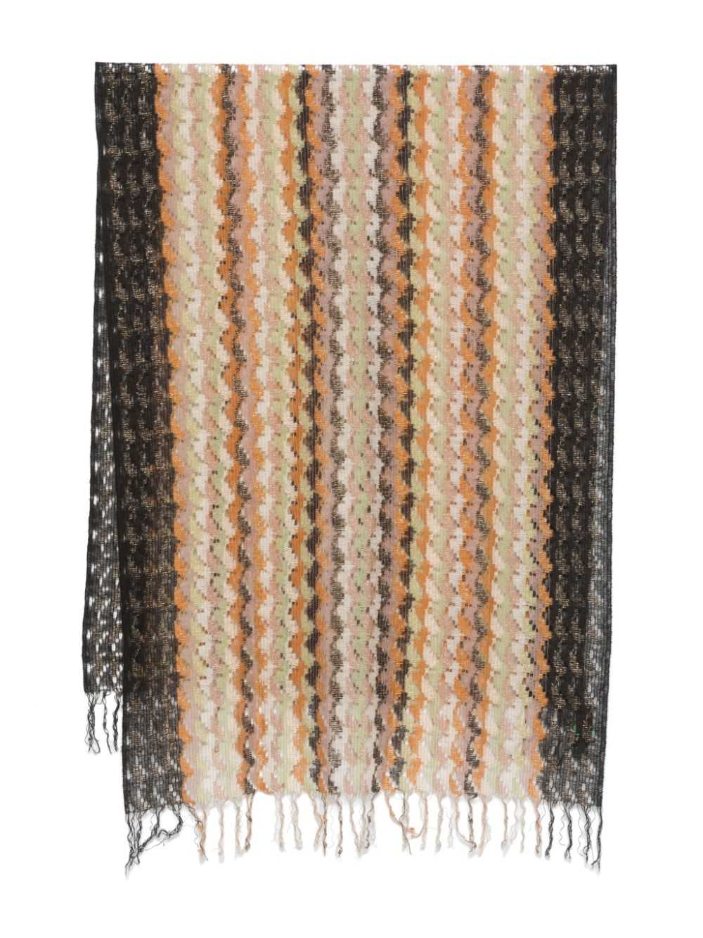 Missoni Pre-Owned 2000s chevron-knit scarf - Brown - image 1