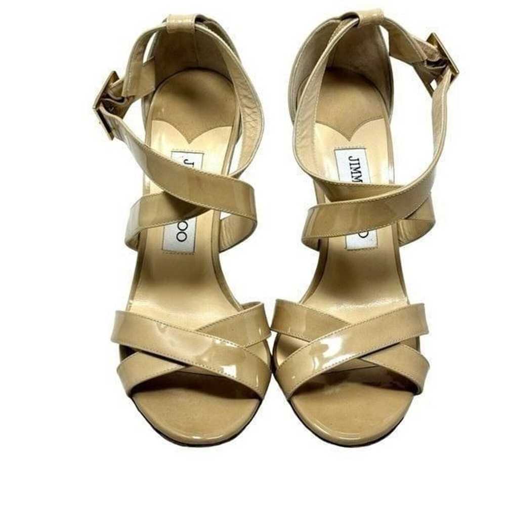 JIMMY CHOO Lottie Strappy Sandal Nude beige paten… - image 2